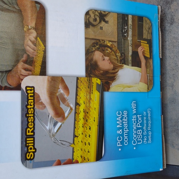 EZ Eyes Large Print Keyboard Computer 4X Bigger Letter Keys Wired - Picture 5 of 8